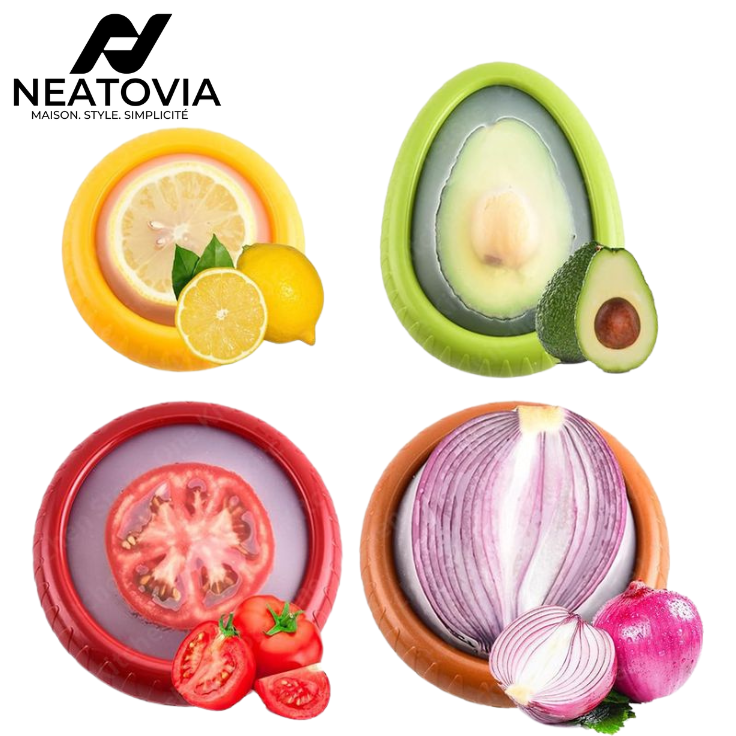 Organisateur de cuisine réutilisable pour avocat, citron et oignon – Neatovia™