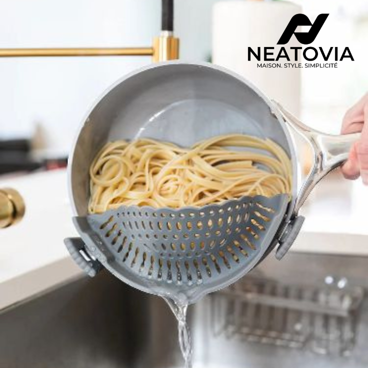 Passoire cuisine pratique Neatovia en silicone alimentaire pour légumes et pâtes
accessoires de cuisine