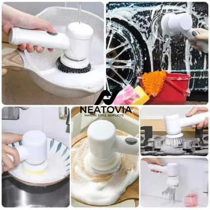 Brosse de nettoyage électrique sans fil Neatovia, idéale pour la maison intelligente et moderne

