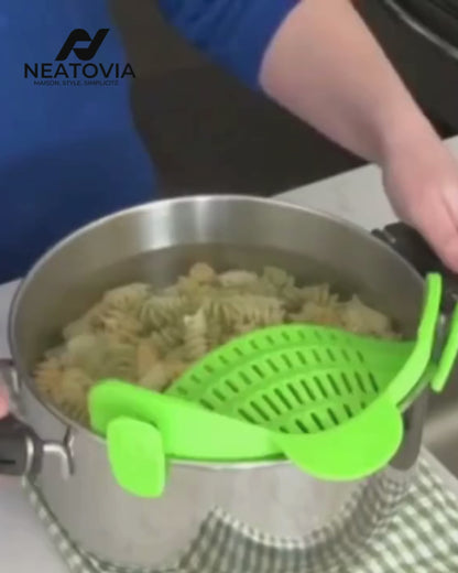 Passoire Silicône Ajustable pour Casseroles - Filtre à Pâtes et Nouilles | Neatovia™